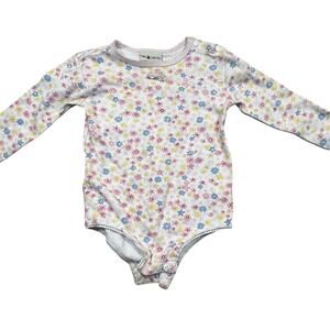 Vintage The Limited Baby Girl Floral Bodysuit 18-24M Long Sleeve Pastel‎